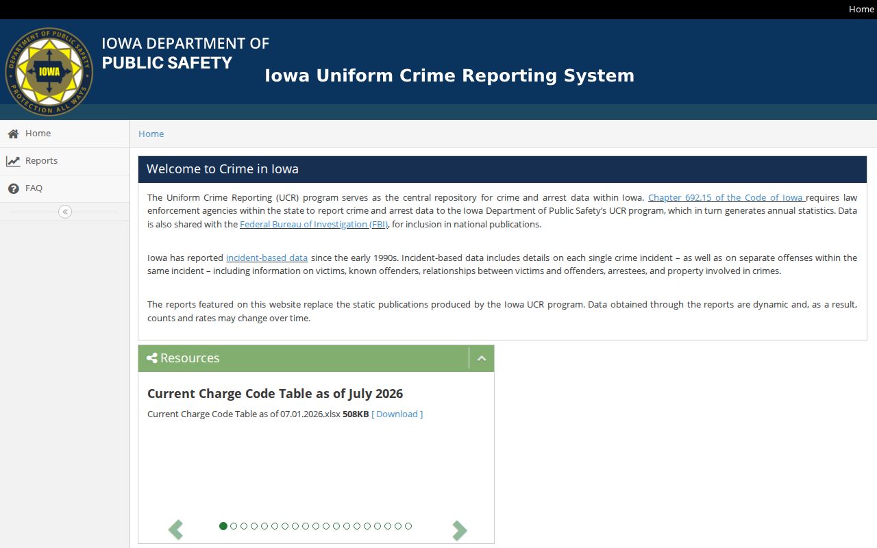 West Des Moines criminal record context in the official Iowa crime data system